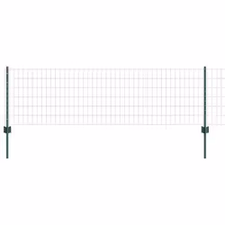 vidaXL Recinzione con pali. Verde 0.6 x 50 m Acciaio - Vista aggiuntiva 2