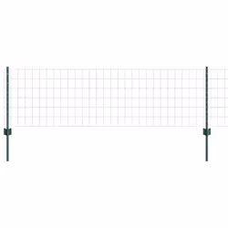 vidaXL Recinzione con pali. Verde 0.6 x 50 m Acciaio - Vista aggiuntiva 2