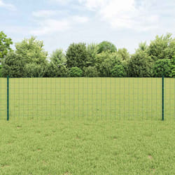 vidaXL Recinzione con pali. Verde 0.6 x 10 m Acciaio