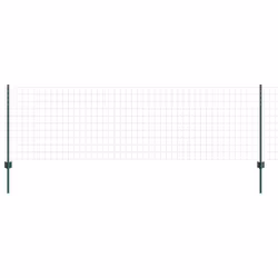 vidaXL Recinzione con pali. Verde 0.8 x 25 m Acciaio - Vista aggiuntiva 2