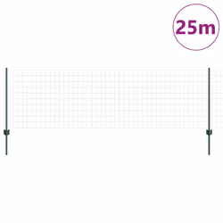 vidaXL Recinzione con pali. Verde 0.8 x 25 m Acciaio - Vista aggiuntiva 3