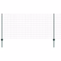 vidaXL Recinzione con pali. Verde 1 x 25 m Acciaio - Vista aggiuntiva 2
