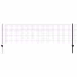 vidaXL Recinzione con pali. Grigio 0.8 x 10 m Acciaio - Vista aggiuntiva 2