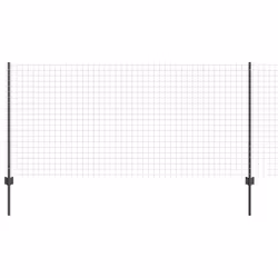 vidaXL Recinzione con pali. Grigio 1 x 10 m Acciaio - Vista aggiuntiva 2