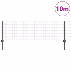 vidaXL Recinzione con pali. Grigio 0.6 x 10 m Acciaio - Vista aggiuntiva 3