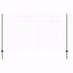 vidaXL Recinzione con pali. Grigio 1.4 x 10 m Acciaio - Vista aggiuntiva 2