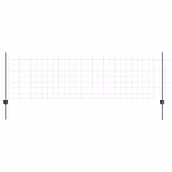 vidaXL Recinzione con pali. Grigio 0.8 x 10 m Acciaio - Vista aggiuntiva 2