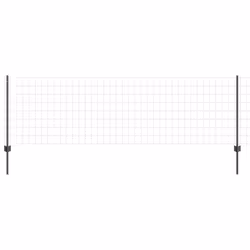 vidaXL Recinzione con pali. Grigio 0.8 x 25 m Acciaio - Vista aggiuntiva 2