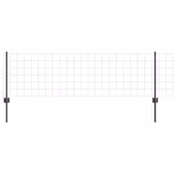 vidaXL Recinzione con pali. Grigio 0.6 x 25 m Acciaio - Vista aggiuntiva 2