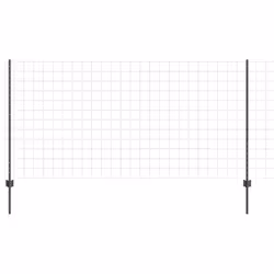 vidaXL Recinzione con pali. Grigio 1.2 x 25 m Acciaio - Vista aggiuntiva 2
