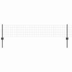 vidaXL Recinzione con pali. Grigio 0.4 x 10 m Acciaio - Vista aggiuntiva 2