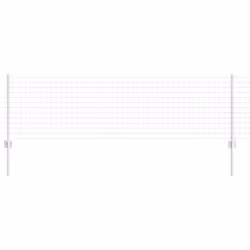vidaXL Recinzione con pali. Argento 0.6 x 10 m Acciaio - Vista aggiuntiva 2