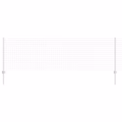vidaXL Recinzione con pali. Argento 0.8 x 10 m Acciaio - Vista aggiuntiva 2