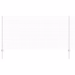 vidaXL Recinzione con pali. Argento 1.2 x 10 m Acciaio - Vista aggiuntiva 2