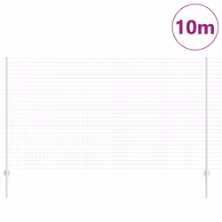 vidaXL Recinzione con pali. Argento 1.4 x 10 m Acciaio - Vista aggiuntiva 3
