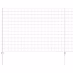 vidaXL Recinzione con pali. Argento 1.6 x 10 m Acciaio - Vista aggiuntiva 2