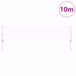 vidaXL Recinzione con pali. Argento 0.4 x 10 m Acciaio - Vista aggiuntiva 3