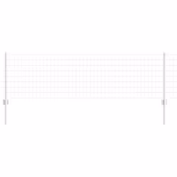 vidaXL Recinzione con pali. Argento 0.6 x 10 m Acciaio - Vista aggiuntiva 2