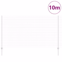vidaXL Recinzione con pali. Argento 1.4 x 10 m Acciaio - Vista aggiuntiva 3