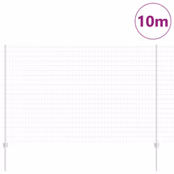 vidaXL Recinzione con pali. Argento 1.5 x 10 m Acciaio - Vista aggiuntiva 3