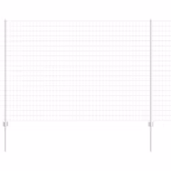 vidaXL Recinzione con pali. Argento 1.6 x 10 m Acciaio - Vista aggiuntiva 2