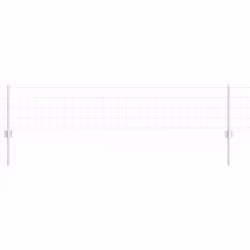 vidaXL Recinzione con pali. Argento 0.4 x 10 m Acciaio - Vista aggiuntiva 2