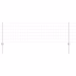 vidaXL Recinzione con pali. Argento 0.6 x 10 m Acciaio - Vista aggiuntiva 2