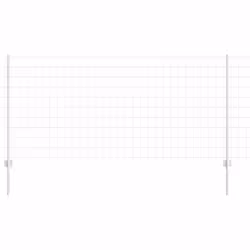 vidaXL Recinzione con pali. Argento 1 x 10 m Acciaio - Vista aggiuntiva 2