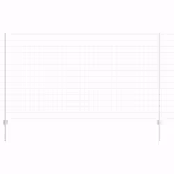 vidaXL Recinzione con pali. Argento 1.4 x 10 m Acciaio - Vista aggiuntiva 2