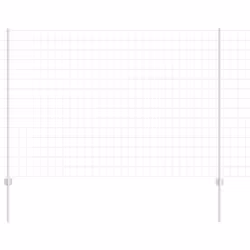 vidaXL Recinzione con pali. Argento 1.6 x 10 m Acciaio - Vista aggiuntiva 2