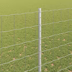 vidaXL Recinzione con pali. Argento 1.6 x 10 m Acciaio - Vista aggiuntiva 3