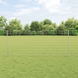 vidaXL Recinzione con pali. Argento 1 x 10 m Acciaio