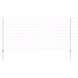 vidaXL Recinzione con pali. Argento 1 x 10 m Acciaio - Vista aggiuntiva 2