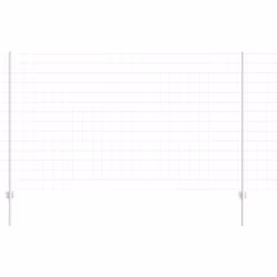 vidaXL Recinzione con pali. Argento 1.4 x 10 m Acciaio - Vista aggiuntiva 2