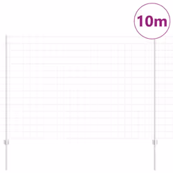 vidaXL Recinzione con pali. Argento 1.5 x 10 m Acciaio - Vista aggiuntiva 3
