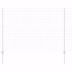 vidaXL Recinzione con pali. Argento 1.6 x 10 m Acciaio - Vista aggiuntiva 2