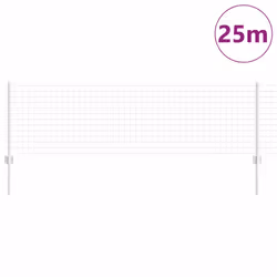vidaXL Recinzione con pali. Argento 0.6 x 25 m Acciaio - Vista aggiuntiva 3