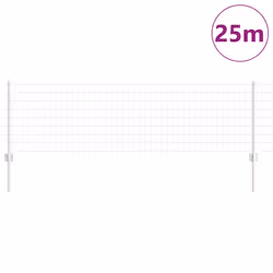 vidaXL Recinzione con pali. Argento 0.6 x 25 m Acciaio - Vista aggiuntiva 3