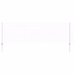 vidaXL Recinzione con pali. Argento 0.8 x 25 m Acciaio - Vista aggiuntiva 2