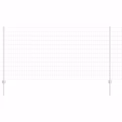 vidaXL Recinzione con pali. Argento 1.2 x 25 m Acciaio - Vista aggiuntiva 2