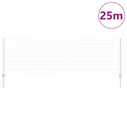 vidaXL Recinzione con pali. Argento 0.8 x 25 m Acciaio - Vista aggiuntiva 3