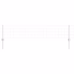 vidaXL Recinzione con pali. Argento 0.4 x 25 m Acciaio - Vista aggiuntiva 2