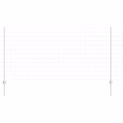 vidaXL Recinzione con pali. Argento 1.2 x 25 m Acciaio - Vista aggiuntiva 2