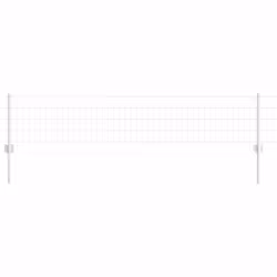 vidaXL Recinzione con pali. Argento 0.4 x 50 m Acciaio - Vista aggiuntiva 2