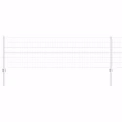 vidaXL Recinzione con pali. Argento 0.6 x 50 m Acciaio - Vista aggiuntiva 2