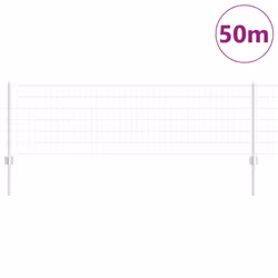 vidaXL Recinzione con pali. Argento 0.6 x 50 m Acciaio - Vista aggiuntiva 3