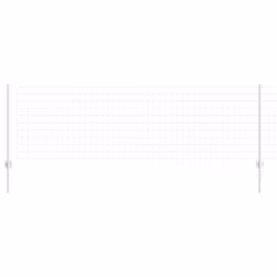vidaXL Recinzione con pali. Argento 0.8 x 10 m Acciaio - Vista aggiuntiva 2