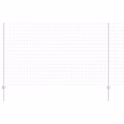 vidaXL Recinzione con pali. Argento 1.4 x 10 m Acciaio - Vista aggiuntiva 2