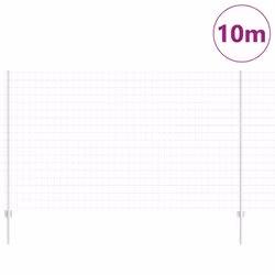 vidaXL Recinzione con pali. Argento 1.4 x 10 m Acciaio - Vista aggiuntiva 3