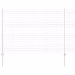 vidaXL Recinzione con pali. Argento 1.6 x 10 m Acciaio - Vista aggiuntiva 2